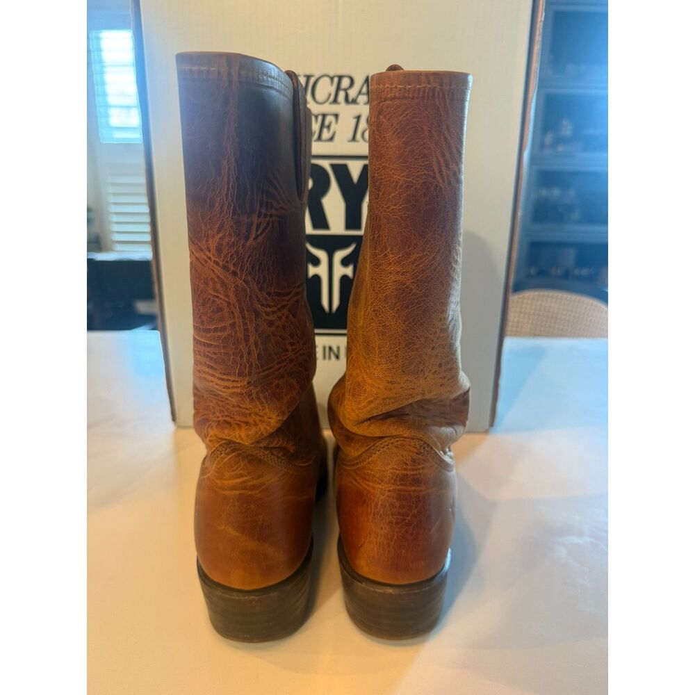 FRYE Cavalry 12L Cowboy Boots | Cognac Leather | Size 10M - Picture 7 of 11